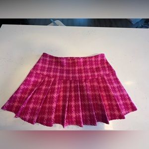 Cider Plus Curve Pink Tweed Mini Skirt Pleated Size 3x NWOT